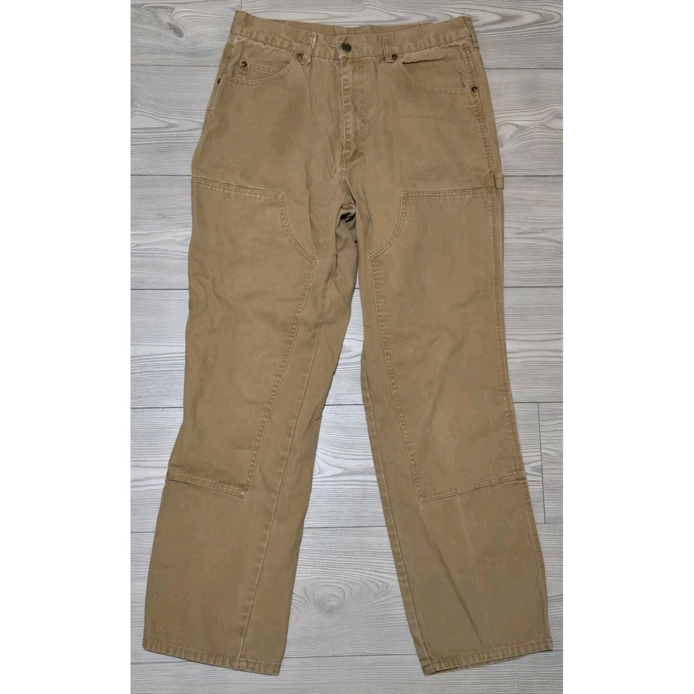 Bear River Pants Men's 34x32 Workwear Brown Cotton Canvas Double Knee Carpenter